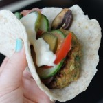 Falafel Tacos + Tahini Garlic Sauce