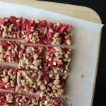 Strawberry Rhubarb Crisp Squares